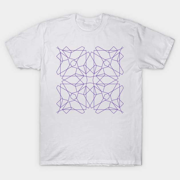 Purple Modern Geometric Design T-Shirt by diplikaya